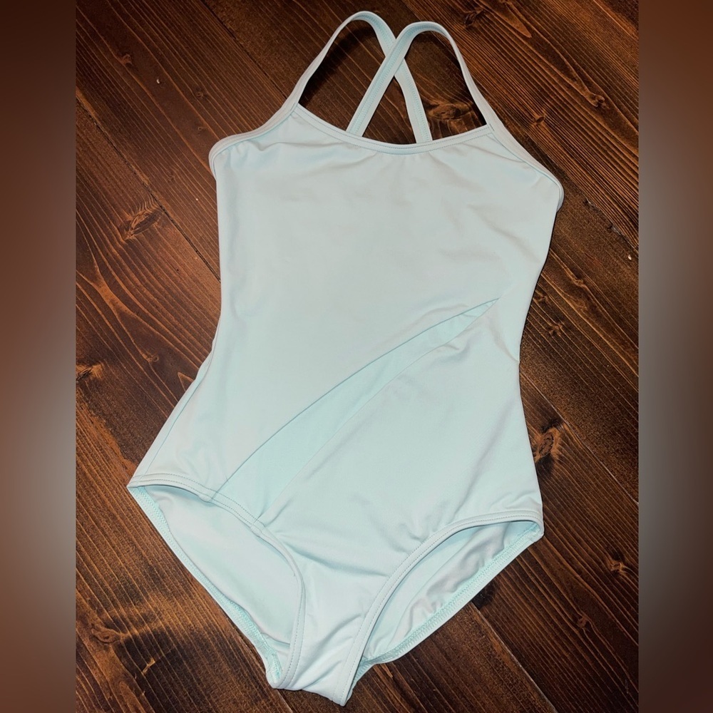 Capezio Leo Leotard Child Size M. Light Teal